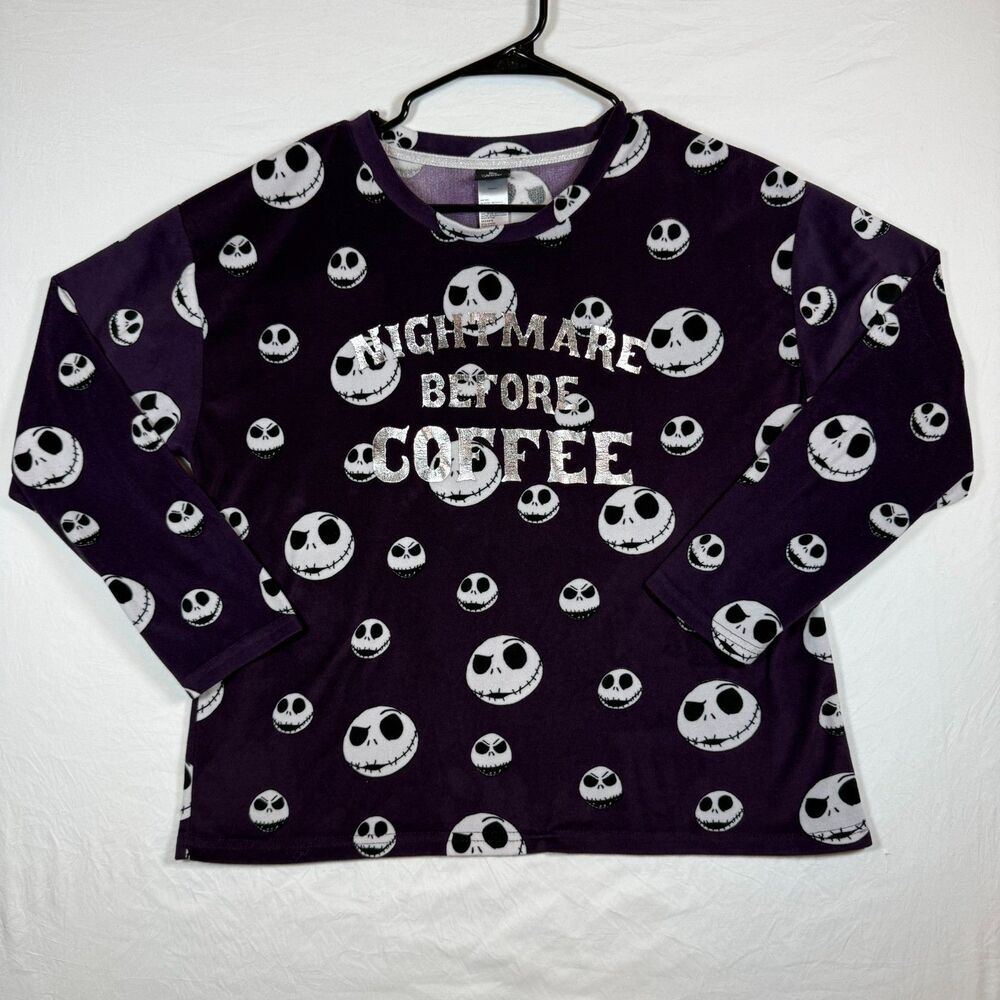 Disney Nightmare Before Christmas Jack Skellington Pajama Top Kids M (8-10)